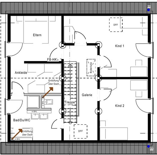 Modernes Zweifamilienhaus mit Einliegerwohnung in Elzach-Oberprechtal – Grundriss DG