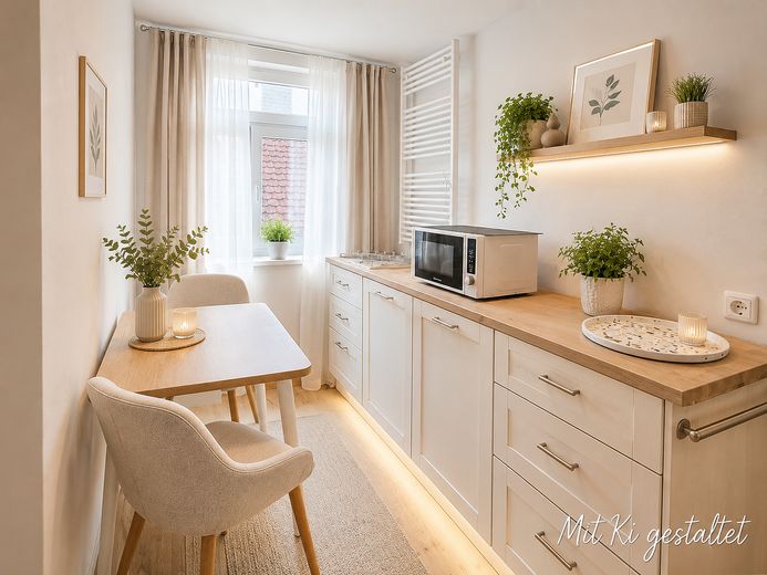 Beste Innenstadtlage in der Altstadt -Bezugsfreie 3 Zimmer Wohnung +++Ohne Maklerprovision +++ – Küche - Essen KI generiert