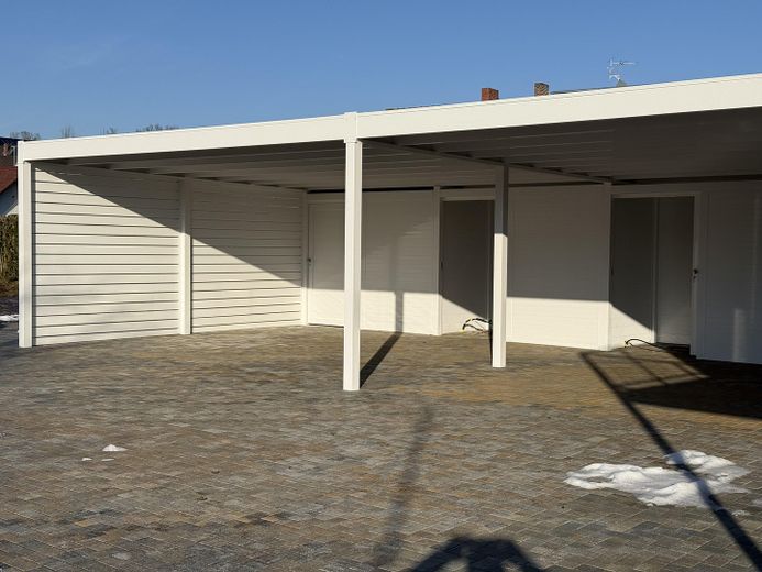 पहला उपयोग—स्मारक भवन—नई इमारत के स्तर पर 2 कमरे – Carports mit Abstellraum