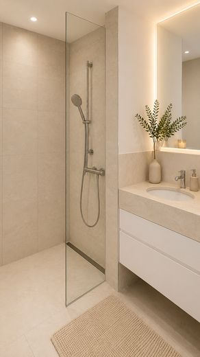Exklusive 4-Zimmer-Residenz mit Südbalkon & Concierge im Gerling Quartier | Sofort bezugsfrei – Duschbad Schlafzimmer 2