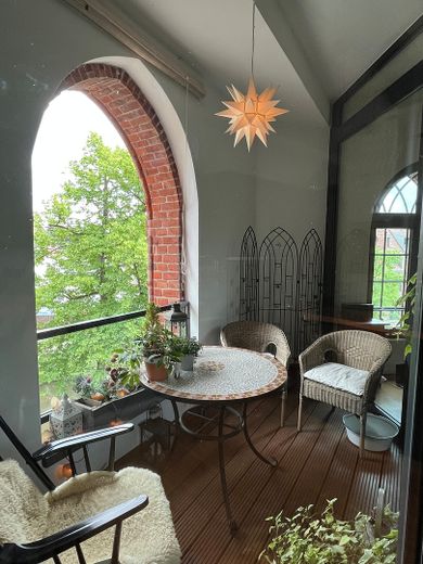 Loftwohnung im Wasserviertel Lüneburg mit Blick auf die Ilmenau – Loggia