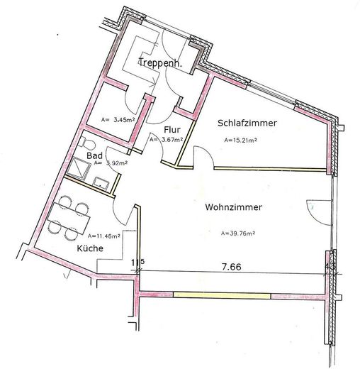 Erdgeschosswohnung in Esens – Grundriss