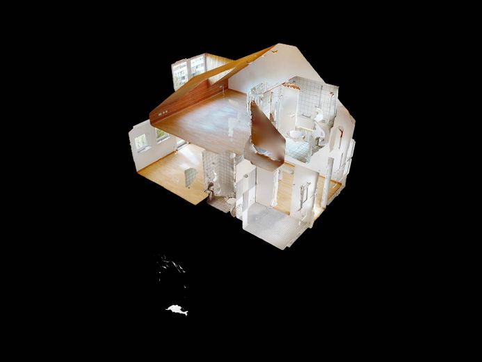 Tolle 2-Zi.-Maisonettewohnung mit BALKON und Wannenbad – 3D-Ansicht Grundriss
