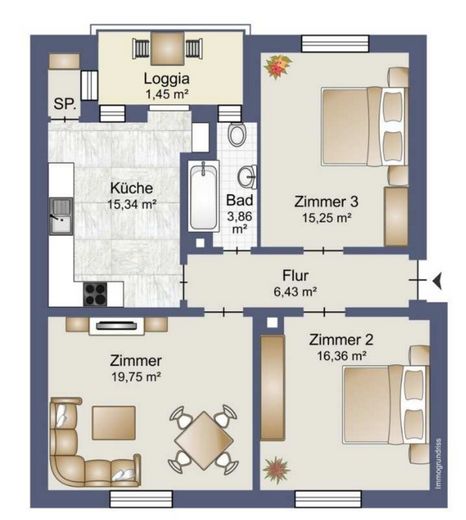 Grundriss Wohnung