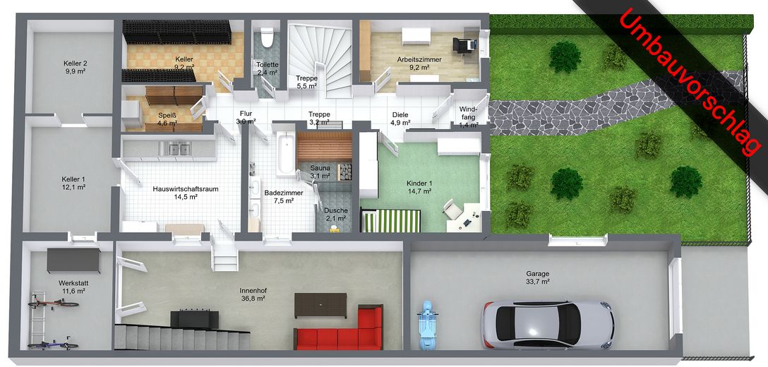 Umbauvorschlag - Erdgeschoss