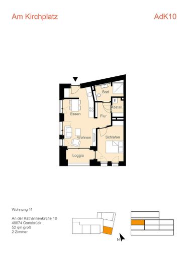 Habiter au cœur d’Osnabrück – Grundriss