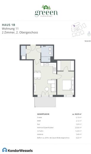 Grundriss 1B-02-03 WE11
