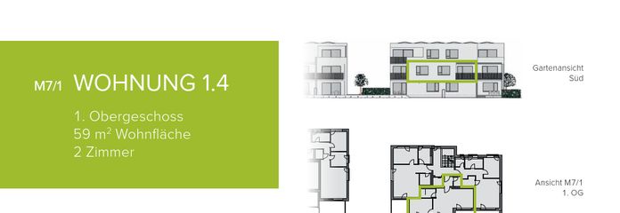 Construction neuve APP 1.4 - M7/1 - 1er étage - 59m²