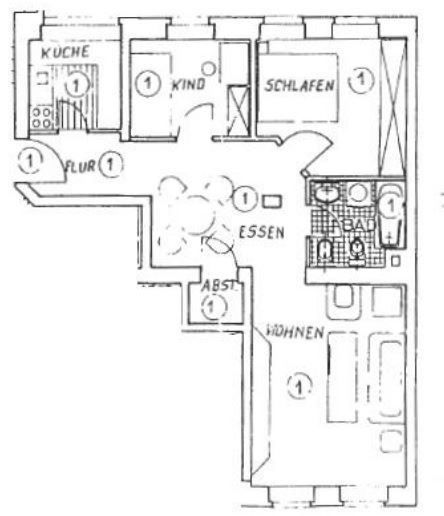 Gemütliche 3-Zimmer mit Laminat, Wannenbad und Einbauküche in guter Lage! – Grundriss