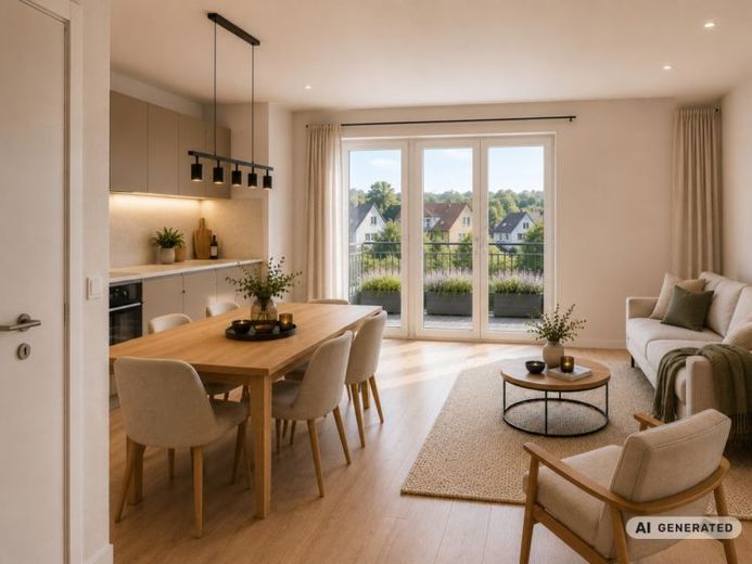 KfW-40-Neubau: Erdgeschosswohnung mit Terrasse und Garten in Dissen a.T.W. – Foto 1