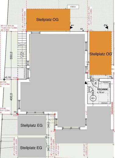 Neubau ZFH 3-Zi. ETW im 1. OG mit großem Südbalkon - PROVISIONSFREI von PRIVAT – Grundriss Parkplätze