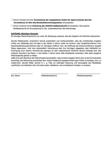 Selbstauskunftsformular 3