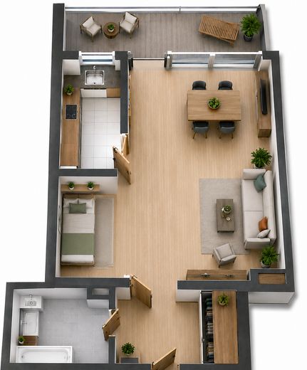 „Hemen oturulabilir & modernize edilmiş (Enerji C): Alpler manzaralı + garajlı 1 odalı daire!“ – Photo 17