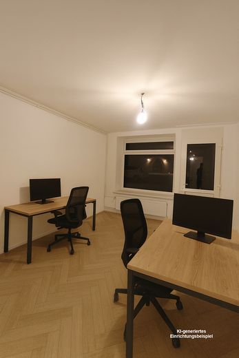 Vielseitig nutzbare Gewerbeflächen in St. Georg – frisch renoviert – KI-Einrichtungsbeispiel