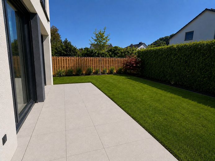 Casa pareada KFW 40 en Lohmar-Donrath - Obra nueva con jardín y 5 habitaciones – Garten Haus 4 Visualisierung