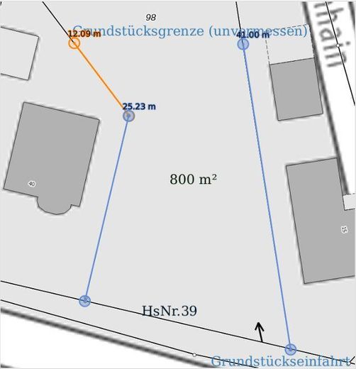 800 m² provisions- und bauträgerfreies Baugrundstück in Königs Wusterhausen (Neue Mühle) – Angaben zur Grundstückstiefe