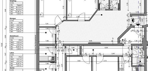 Grundriss mit Maßen