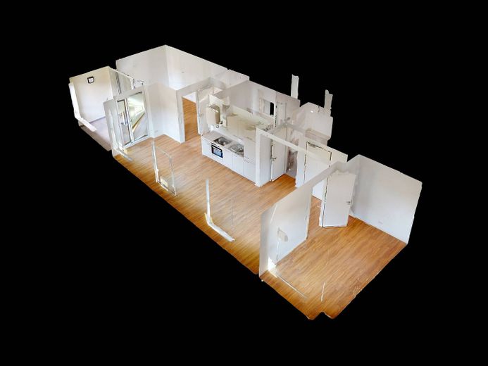 First occupancy: Ultra-modern 3-room new-build apartment with fitted kitchen and loggia in eastern Nuremberg – 3D-Ansicht Grundriss