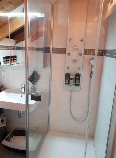 Moderne 1ZM Wohnung *MIT KLIMAANLAGE* in zentraler Lage in Hattersheim – Dusche 