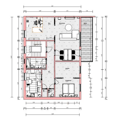 Grundriss der Wohnung