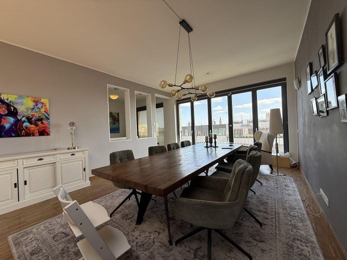 Luxury Penthouse Maisonette with Private Rooftop Terrace & Spectacular 360° Berlin Skyline Views – Living / Dining Area