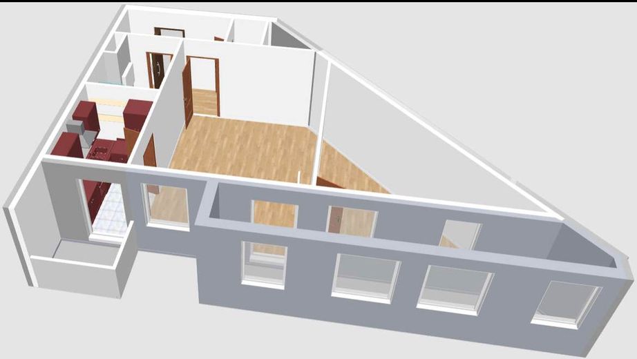 Karlsruhe-Waldstadt - mooi, licht 2,5-kamerappartement, zeer goede en centrale ligging – 3d-Ansicht