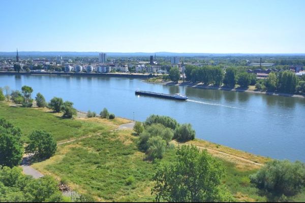 Rheinpanorama in Reinkultur - 2 Zi-Wohnung im Axa-/Colonia-Hochhaus.