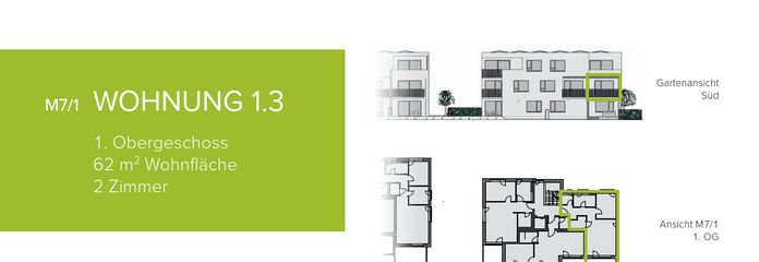 Construction neuve APP 1.3 - M7/1 - 1er étage - 62m²