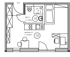 Grundriss Apartment Nr. 10