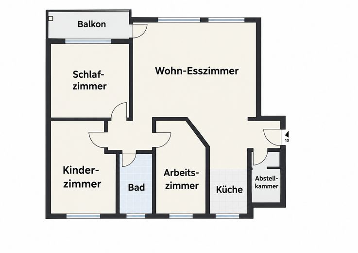 Bremen Neustadt’ın çatılarının üzerinde yaşam – gün batımları sunan modernize edilmiş 4 odalı daire! – Grundriss 