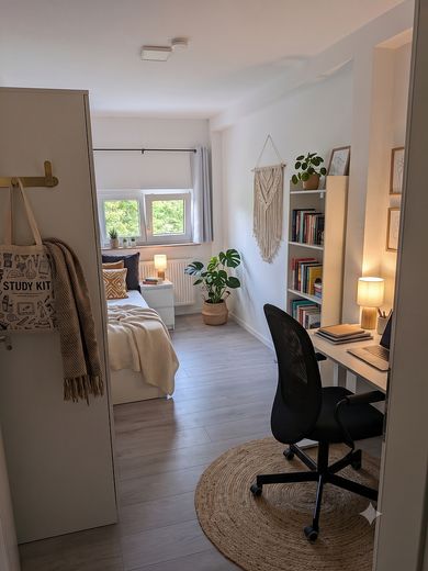 First occupancy after complete renovation: Modern shared apartment rooms (all-inclusive 550€) – individually or as a group of 4 – WG-Zimmer(Einrichtungsbsp.KI)