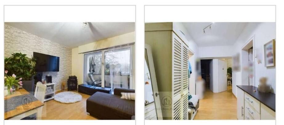 Kapitalanlage, Stephanien Ufer in erster Reihe am Rhein 3-Zimmer, modernisiert – Wohnzimmer & Flur