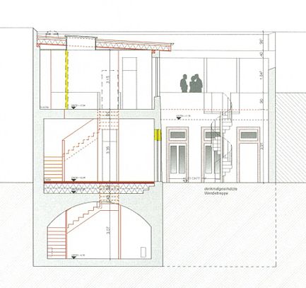 Exklusive Maisonette-Loft mit charmanter Innenhofterrasse an der Kupferbergterrasse – Seitenansicht