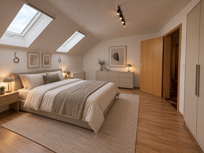 Casa bifamiliar atractiva – ideal para familias o inversores – 1.OG Schlafzimmer-visualisiert