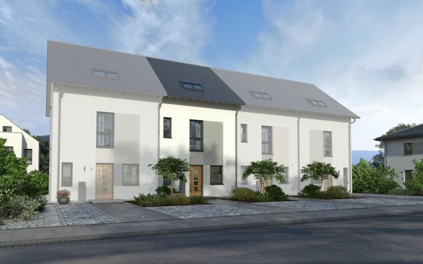 OKAL Reihenhaus Mitte 02 mit Keller – Reihenhaus 02 4er Eingang Tag Mittelhaus Fokus
