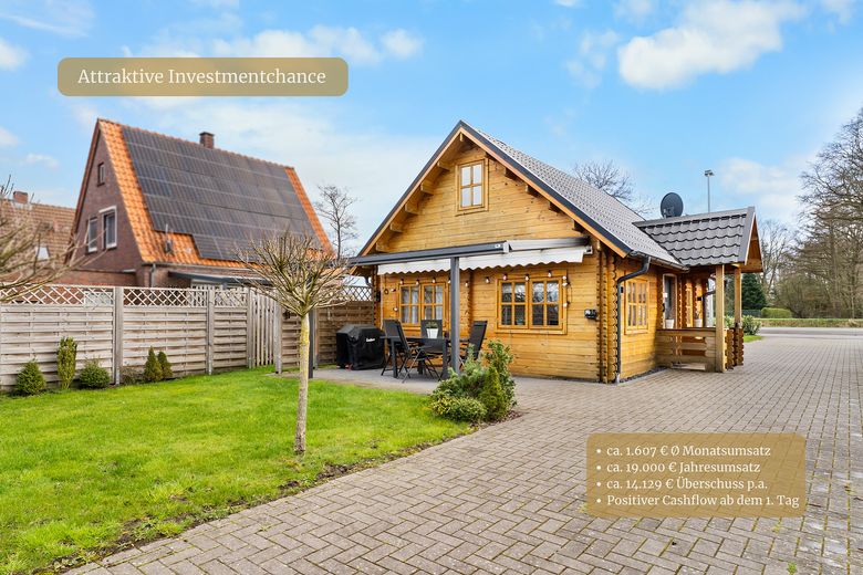 Ferienhaus Lüttje Holthuus: 230 Tage Auslastung, 14.129 € Überschuss, Top Bewertung & Smarte Technik – Terasse
