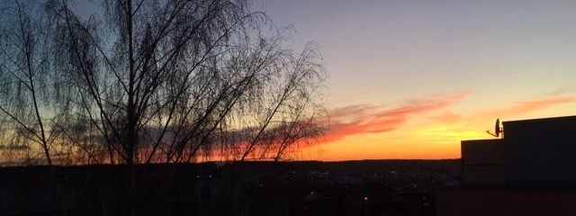 Sonnenuntergang vom Balkon
