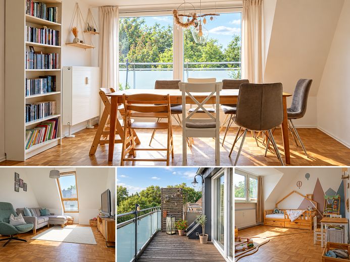 Umfangreich modernisierte 4-Zimmer-Wohnung mit großem Balkon + ca. 30qm2 Dachboden im Moltkeviertel – Die Highlights 
