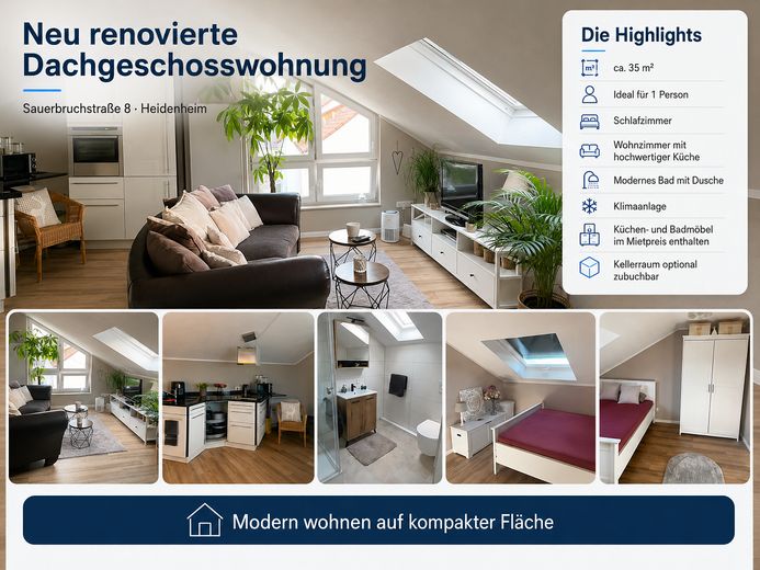 Neu renovierte Dachgeschosswohnung in Heidenheim – Фотографія 1