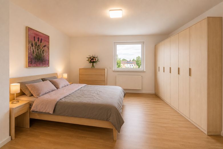 OG Schlafzimmer möbliert 