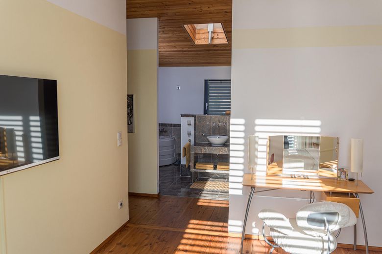 Schlafbereich mit Bad en suite