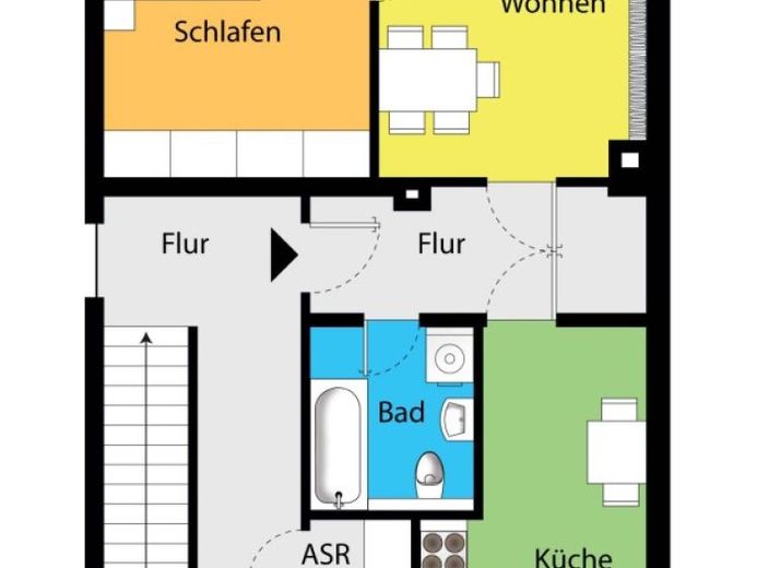 Quiet living in Weinböhla! Eat-in kitchen! – Photo 1