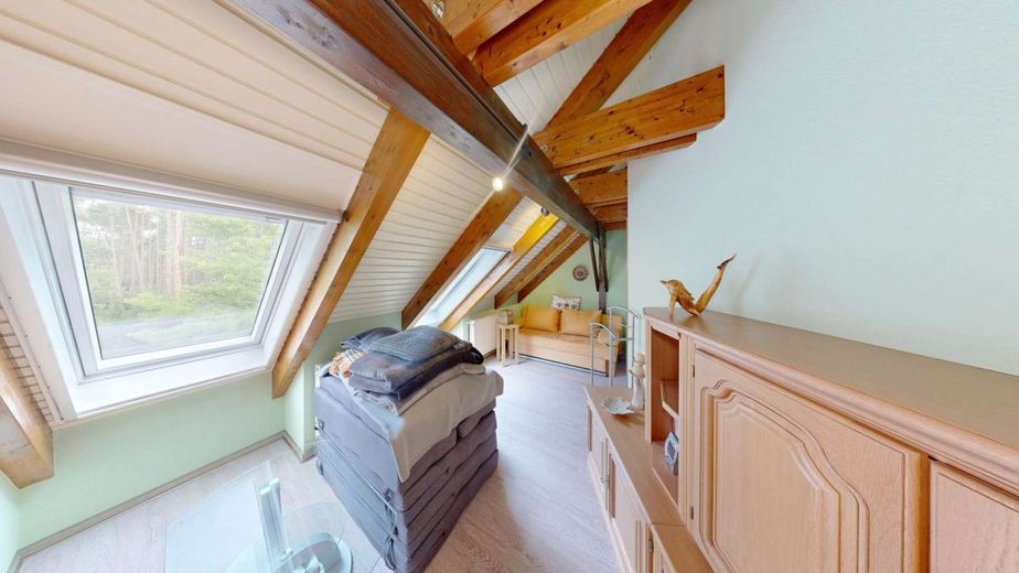 Einzigartige Architektenvilla am Waldrand bei Zerbst - ein Ort, wo Raum, Licht &amp; Natur verschmelzen – Schalfzimmer 2
