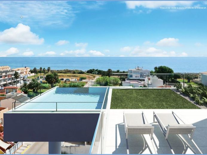 Esclusivo appartamento di nuova costruzione con 3 locali, ampia terrazza sul tetto, piscina privata e vista mare da sogno a Platja d`Oliva – Foto 1