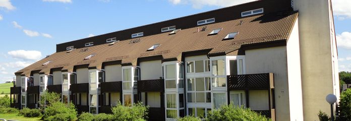 Frontansicht der Wohnanlage