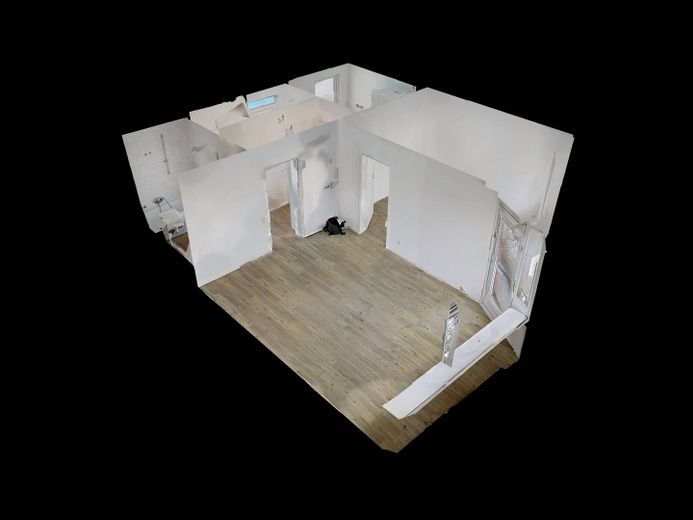 Gut geschnittene 2-Zi.-Whg. mit BALKON und EBK – 3D-Ansicht Grundriss