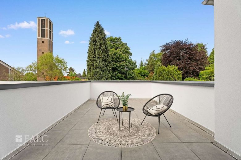 SAARN: Wohnen mit Freiraum - sanierte 3-Zimmer-Wohnung und großzügige Dachterrasse – Terrasse