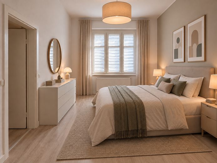 Schöne, modern renovierte 4-Zimmer-Wohnung zu vermieten – Schlafzimmer