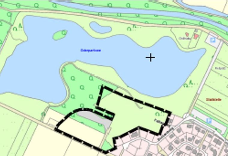 Attraktives Baugrundstück in Hattorf am Harz - 819 m², voll erschlossen, Seenähe – Grundstück_Falkenweg_13A_mit_See_II