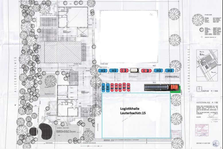 Lageplan mit Stellplätzen